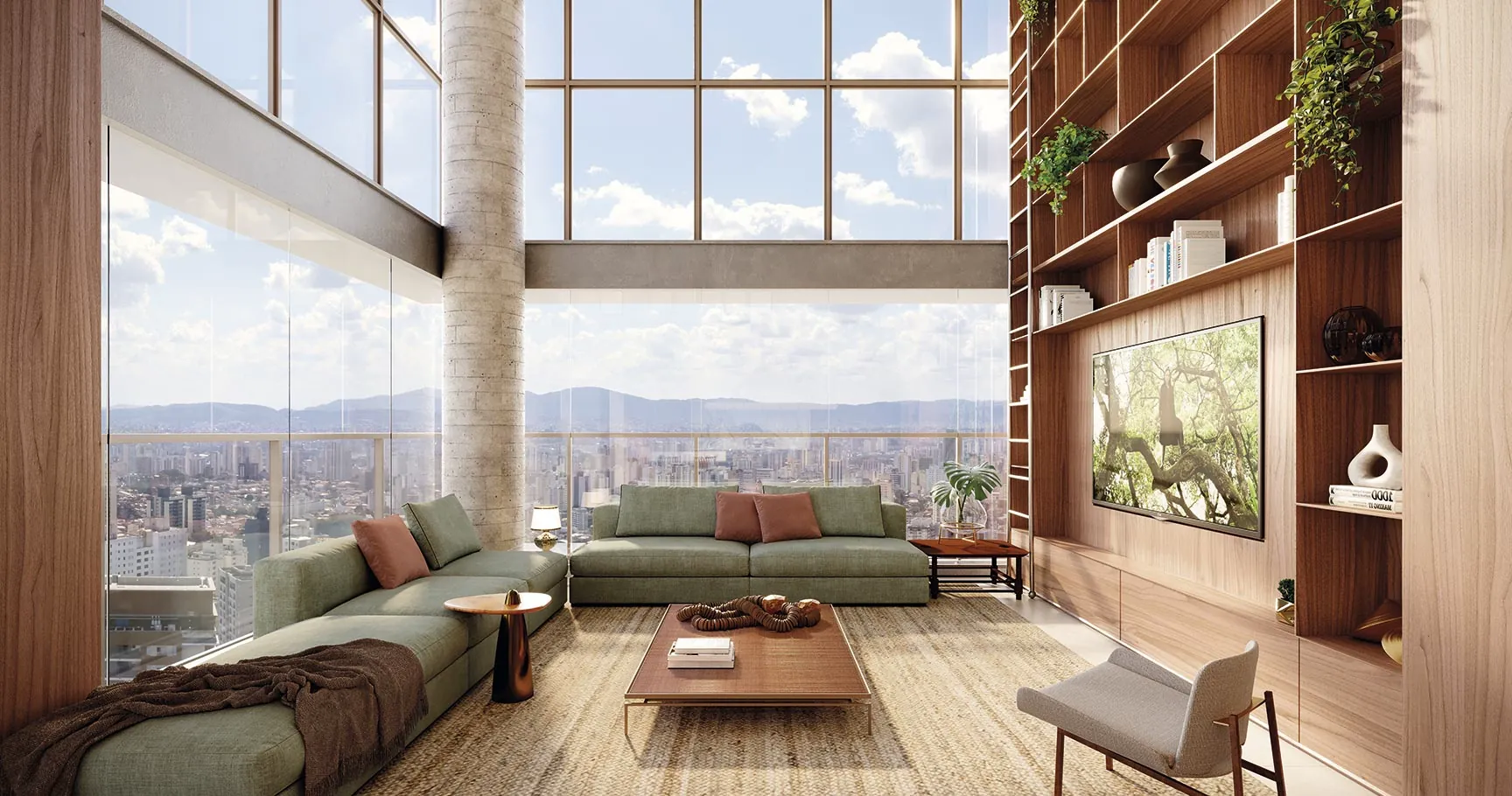 Apartamento Eleva Harmonia em São Paulo - Living Sala Frente