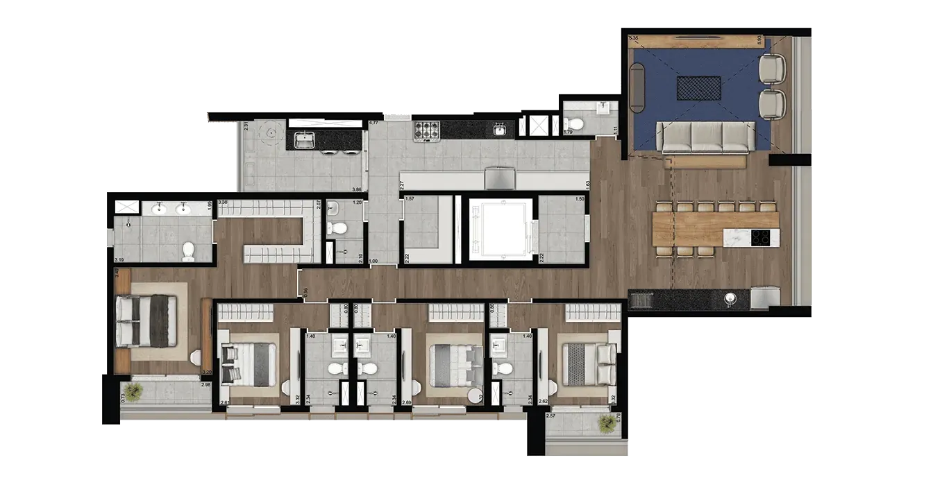 Apartamento Eleva Harmonia em São Paulo - Planta 1