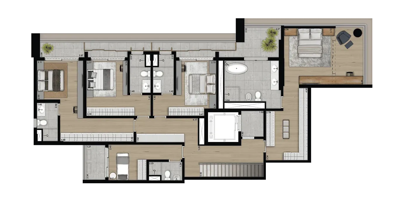 Apartamento Eleva Harmonia em São Paulo - Planta 1