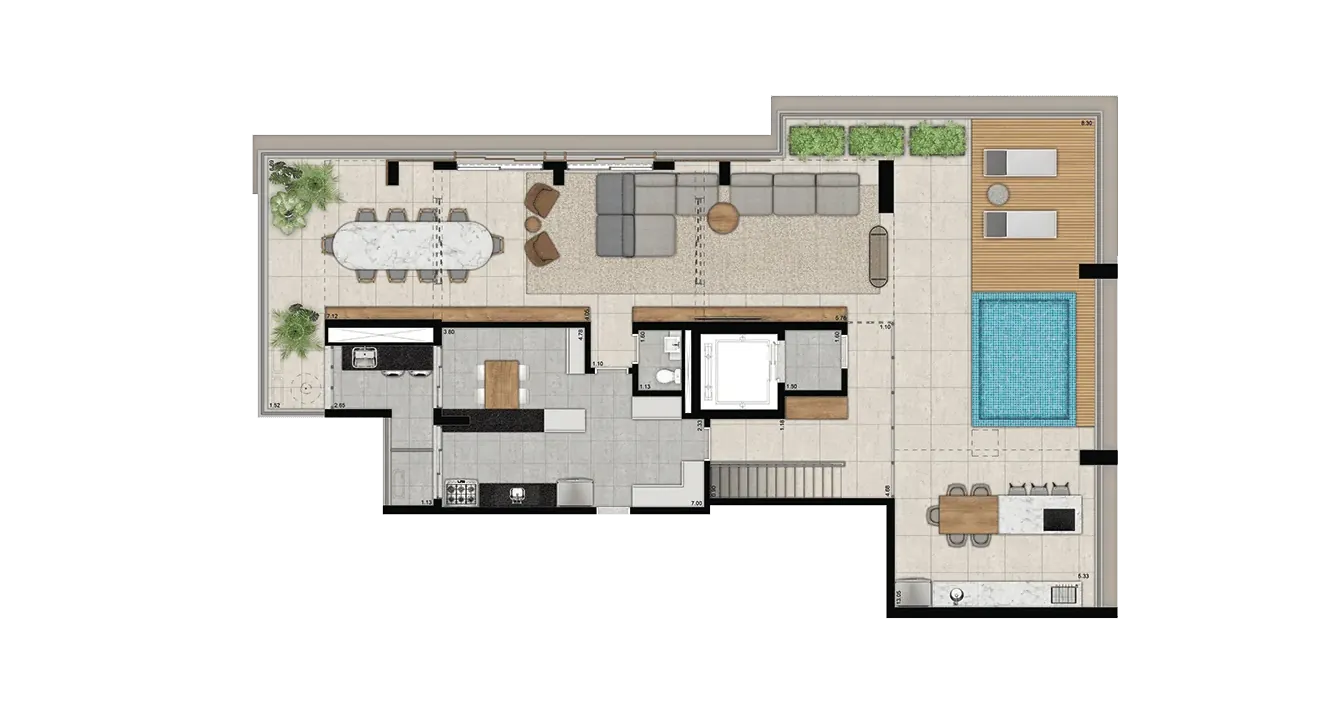 Apartamento Eleva Harmonia em São Paulo - Planta 1
