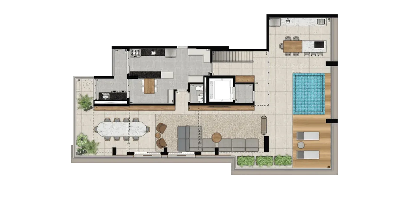 Apartamento Eleva Harmonia em São Paulo - Planta 1